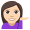 Person Tipping Hand - Light emoji on Emojione